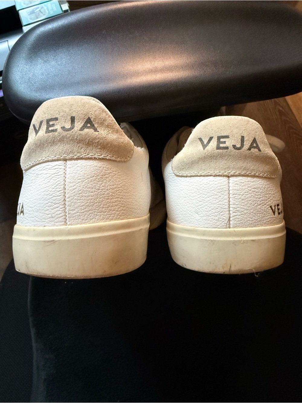 Veja Off-White Leather Low-Top Sneakers